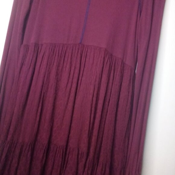 Threads & States Dress S Women Long Sleeve Turtle Neck Textured Red Maroon - Picture 9 of 16